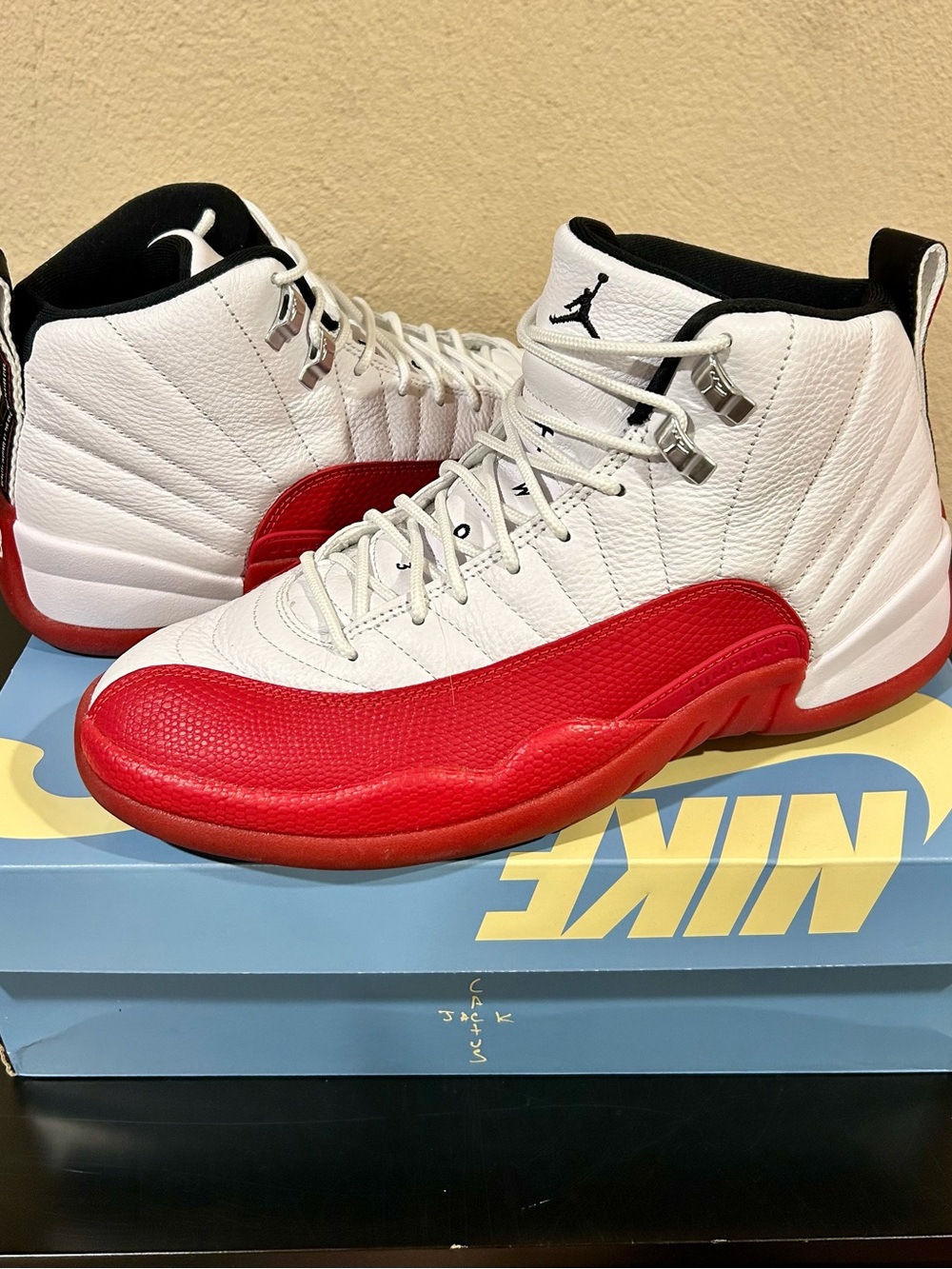 Jordan 12 Cherry Men's High-Top Sneakers - Size 9.5